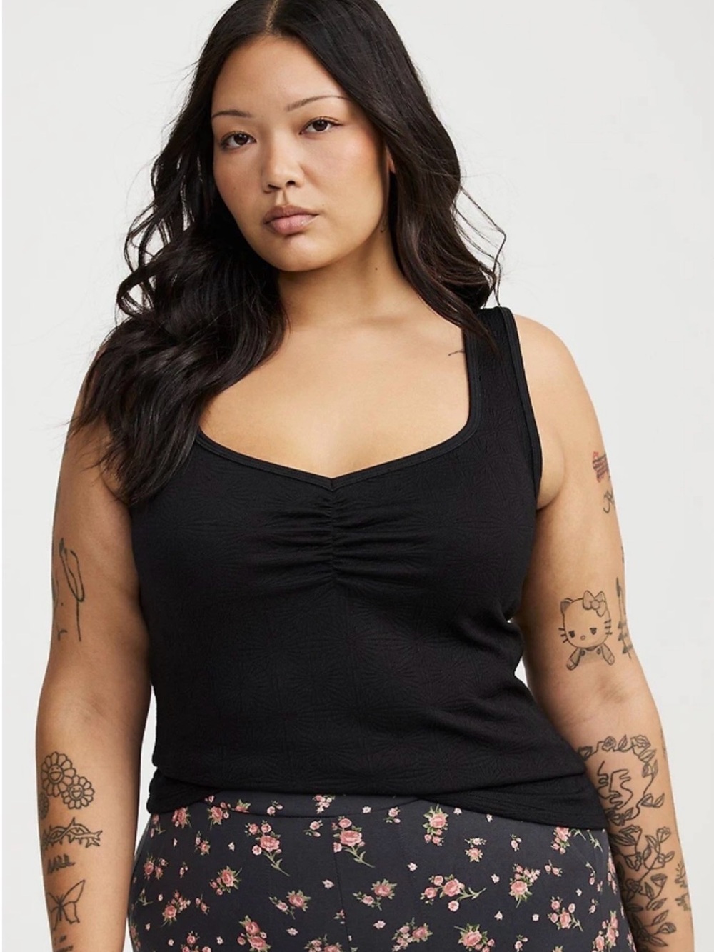 Torrid Jacquard Textured Sweetheart Tank